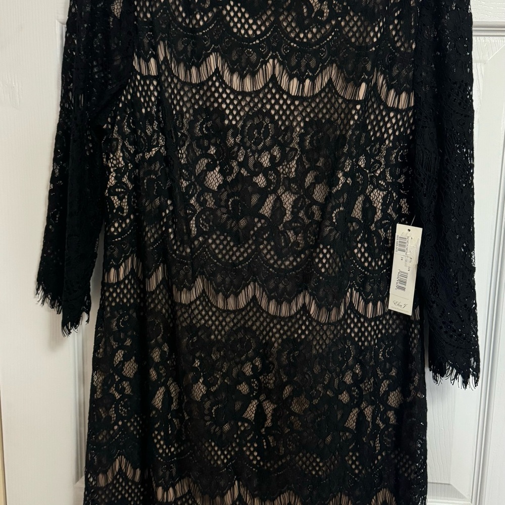 Nordstrom Black Lace Long Sleeve Dress
